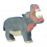 Hippopotame en bois - Holztiger