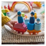 Jeu de construction Train en bois de Grimm's - Grimm's