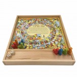 Jeu de l'oie et petits chevaux en hêtre - Artisan du Jura