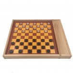 Jeu de dames et petits chevaux en hêtre - Artisan du Jura