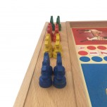 Jeu de dames et petits chevaux en hêtre - Artisan du Jura