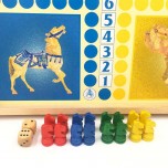 Jeu de dames et petits chevaux en hêtre - Artisan du Jura