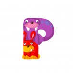 Lettre en bois pour prénom P