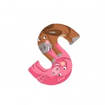 Lettre en bois pour prénom S