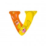 Lettre en bois pour prénom V