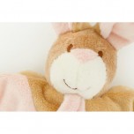 Doudou Marionnette Lapin rose - Mailou Tradition