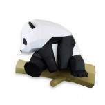 Grand Panda sur branche en 3D - Agent Paper