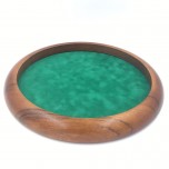 Piste de dés ronde en bois 35 cm - Artisan du Jura
