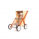 Poussette Buggy pour poupée - orange - Artisan Polonais
