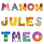Lettre en bois pour prénom