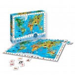 Puzzle 100 pièces - Calypto - Planisphère des Animaux - Cherche et trouve - Sentosphère