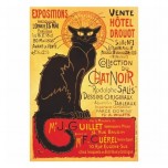 Puzzle 1000 pièces Poster Vintage - Collection Chat Noir - DToys