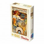Puzzle 1000 pièces Alphonse Mucha - Biscuits Lefèvre Utile - DToys