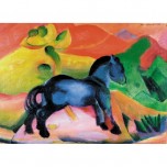 Puzzle cheval bleu 12 pièces - Michèle Wilson