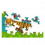 Puzzle en bois Le Tigre 24 pièces - Puzzles Michèle Wilson
