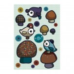 Stickers repositionnables Piou Piou bleu - Poisson Bulle