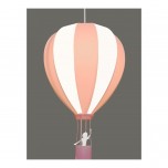 Suspension Montgolfière rose - R&M COUDERT