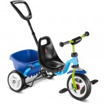 Tricycle Puky avec canne et benne basculante - bleu