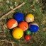 6 boules de pétanque en bois - Artisan du Jura