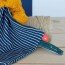 Peluche Renard avec doudou rayé en coton biologique - 20 cm - Maïlou Tradition